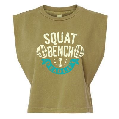 Squat Benchpress Deadlift Powerlifter Gift Garment-Dyed Women's Muscle Tee