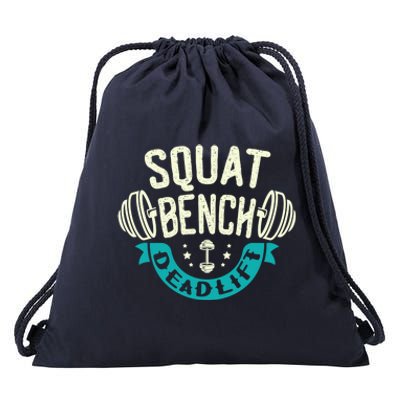 Squat Benchpress Deadlift Powerlifter Gift Drawstring Bag