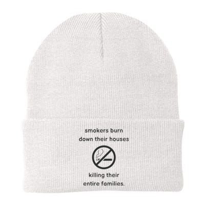 Smokers Burn Down Their House Killing Their Entire Family Knit Cap Winter Beanie