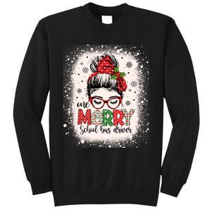 School Bus Driver Messy Bun Bus Driver Christmas Funny Gift Sweatshirt