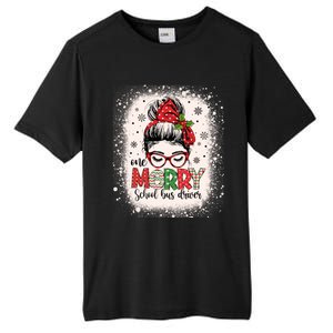 School Bus Driver Messy Bun Bus Driver Christmas Funny Gift Tall Fusion ChromaSoft Performance T-Shirt