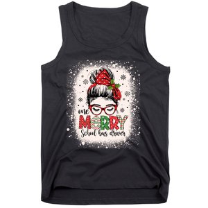 School Bus Driver Messy Bun Bus Driver Christmas Funny Gift Tank Top