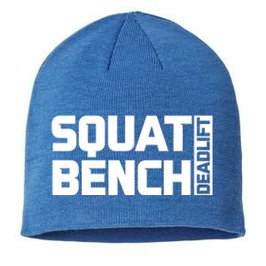 Squat Bench Deadlift Gym Weightlifting Workout Fitness Cute Gift Sustainable Beanie