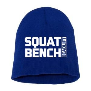 Squat Bench Deadlift Gym Weightlifting Workout Fitness Cute Gift Short Acrylic Beanie