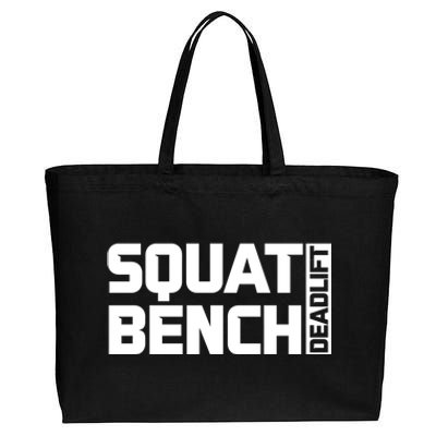 Squat Bench Deadlift Gym Weightlifting Workout Fitness Cute Gift Cotton Canvas Jumbo Tote