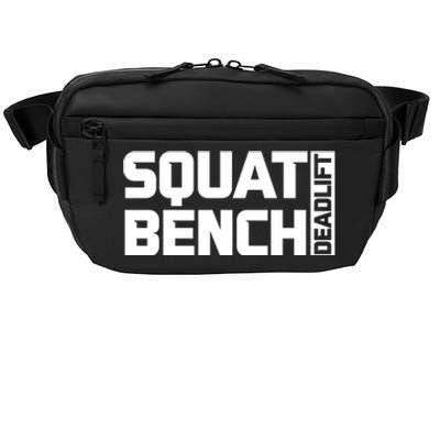 Squat Bench Deadlift Gym Weightlifting Workout Fitness Cute Gift Crossbody Pack