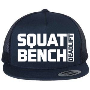 Squat Bench Deadlift Gym Weightlifting Workout Fitness Cute Gift Flat Bill Trucker Hat