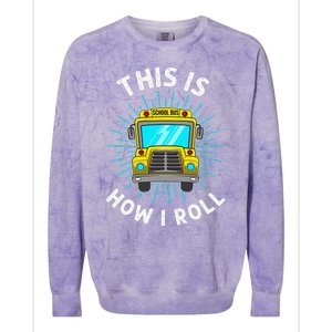 School Bus Driver Colorblast Crewneck Sweatshirt