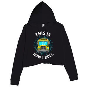 School Bus Driver Crop Fleece Hoodie