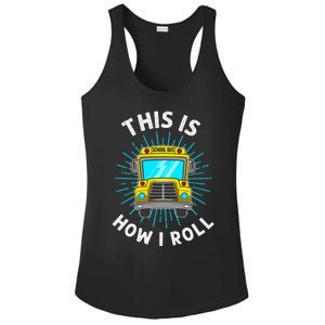 School Bus Driver Ladies PosiCharge Competitor Racerback Tank