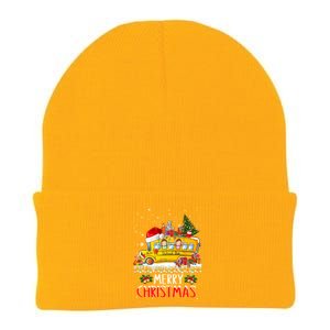 School Bus Driver Merry Christmas Pajamas Lights Xmas Ugly Gift Knit Cap Winter Beanie