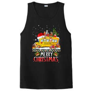 School Bus Driver Merry Christmas Pajamas Lights Xmas Ugly Gift PosiCharge Competitor Tank