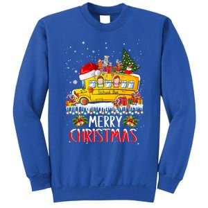 School Bus Driver Merry Christmas Pajamas Lights Xmas Ugly Gift Sweatshirt