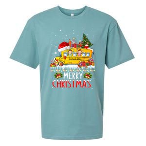 School Bus Driver Merry Christmas Pajamas Lights Xmas Ugly Gift Sueded Cloud Jersey T-Shirt