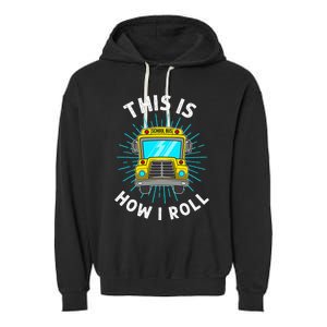 School Bus Driver Art For Women School Bus Driver Garment-Dyed Fleece Hoodie