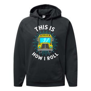 School Bus Driver Art For Women School Bus Driver Performance Fleece Hoodie