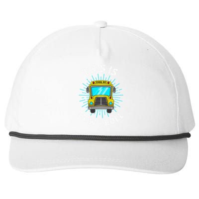 School Bus Driver Art For Women School Bus Driver Snapback Five-Panel Rope Hat