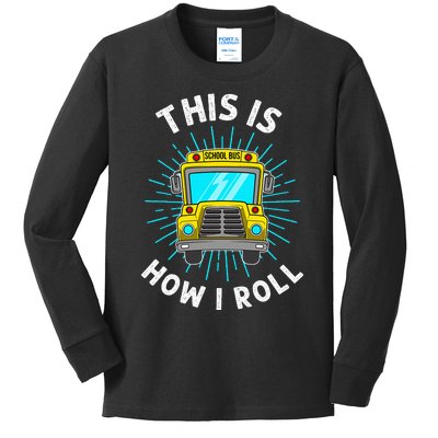 School Bus Driver Art For Women School Bus Driver Kids Long Sleeve Shirt