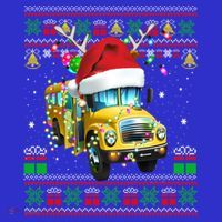 School Bus Driver Reindeer Santa Hat Ugly Sweater Christmas Gift Baby Bodysuit