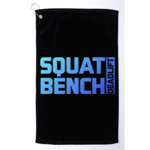 Squat Bench Deadlift Gym Weightlifting Workout Fitness Cute Gift Platinum Collection Golf Towel