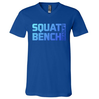 Squat Bench Deadlift Gym Weightlifting Workout Fitness Cute Gift V-Neck T-Shirt