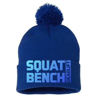 Squat Bench Deadlift Gym Weightlifting Workout Fitness Cute Gift Pom Pom 12in Knit Beanie