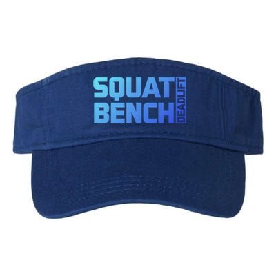 Squat Bench Deadlift Gym Weightlifting Workout Fitness Cute Gift Valucap Bio-Washed Visor