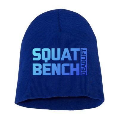 Squat Bench Deadlift Gym Weightlifting Workout Fitness Cute Gift Short Acrylic Beanie