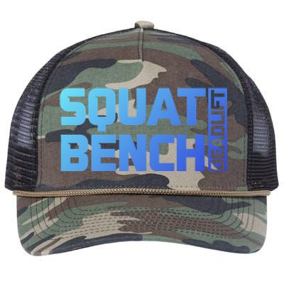 Squat Bench Deadlift Gym Weightlifting Workout Fitness Cute Gift Retro Rope Trucker Hat Cap