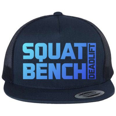 Squat Bench Deadlift Gym Weightlifting Workout Fitness Cute Gift Flat Bill Trucker Hat