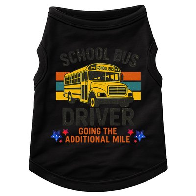 School Bus Driver - Going The Additional Mile Retro Vintage Doggie Tank