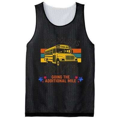 School Bus Driver - Going The Additional Mile Retro Vintage Mesh Reversible Basketball Jersey Tank