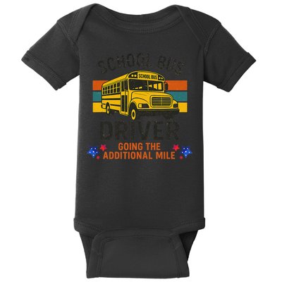 School Bus Driver - Going The Additional Mile Retro Vintage Baby Bodysuit