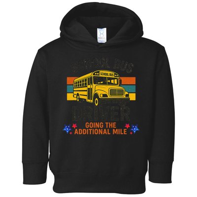 School Bus Driver - Going The Additional Mile Retro Vintage Toddler Hoodie