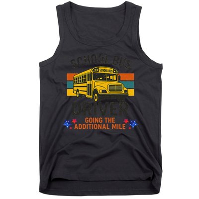 School Bus Driver - Going The Additional Mile Retro Vintage Tank Top