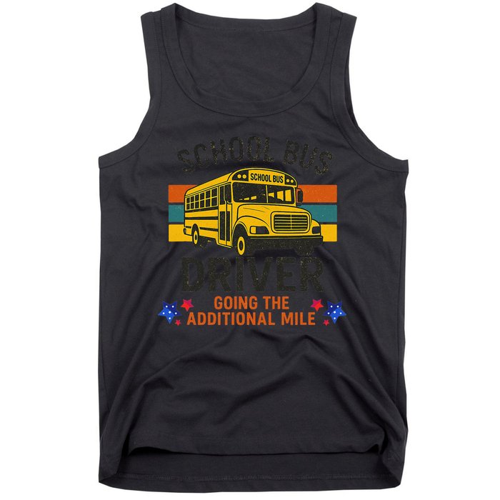 School Bus Driver - Going The Additional Mile Retro Vintage Tank Top