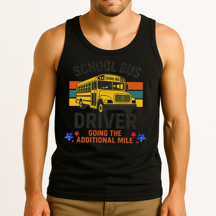 School Bus Driver - Going The Additional Mile Retro Vintage Tank Top