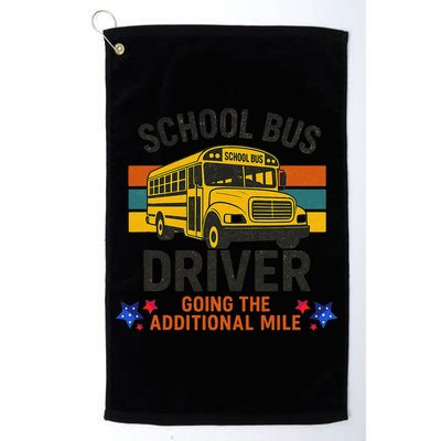 School Bus Driver - Going The Additional Mile Retro Vintage Golf Towel