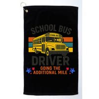 School Bus Driver - Going The Additional Mile Retro Vintage Golf Towel