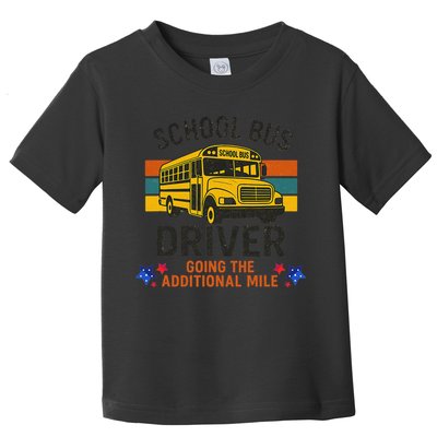 School Bus Driver - Going The Additional Mile Retro Vintage Toddler T-Shirt