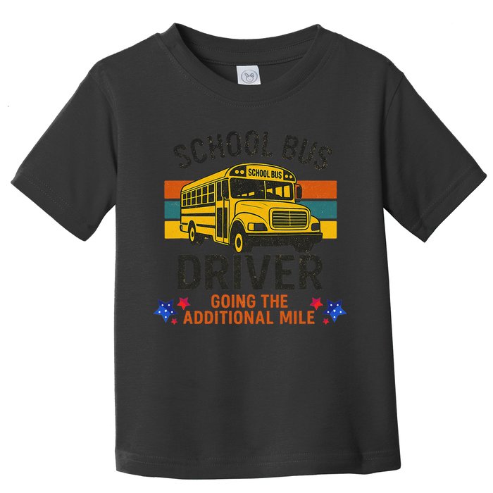 School Bus Driver - Going The Additional Mile Retro Vintage Toddler T-Shirt