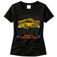 School Bus Driver - Going The Additional Mile Retro Vintage Womens T-Shirt