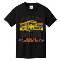 School Bus Driver - Going The Additional Mile Retro Vintage Kids T-Shirt