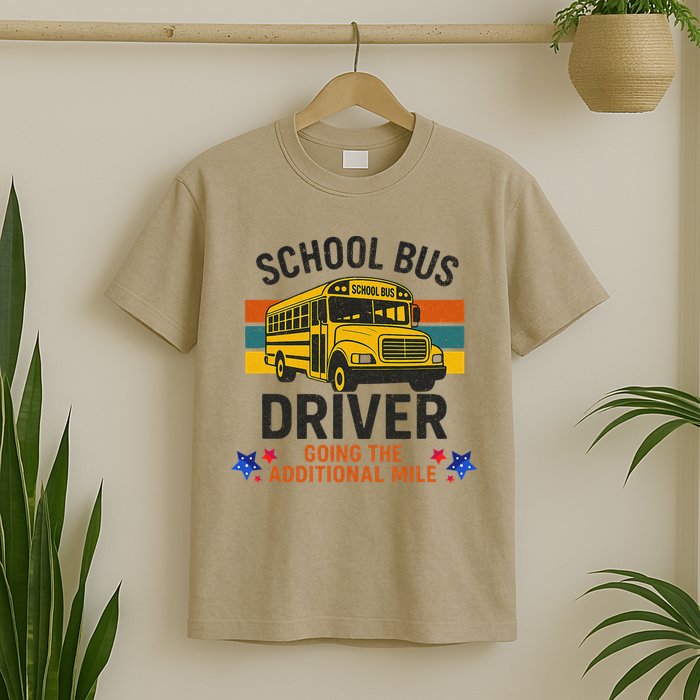 School Bus Driver - Going The Additional Mile Retro Vintage T-Shirt