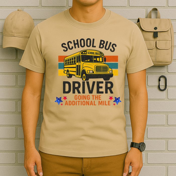 School Bus Driver - Going The Additional Mile Retro Vintage T-Shirt