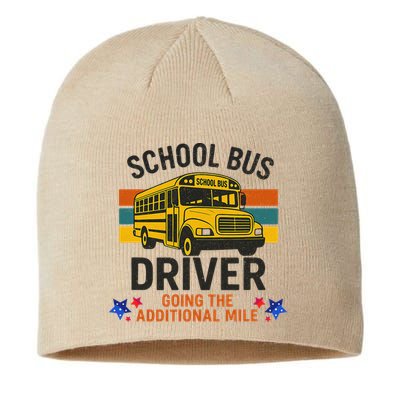 School Bus Driver - Going The Additional Mile Retro Vintage Sustainable Beanie
