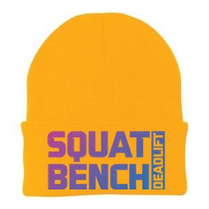 Squat Bench Deadlift Gym Weightlifting Workout Fitness Cute Gift Knit Cap Winter Beanie