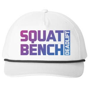 Squat Bench Deadlift Gym Weightlifting Workout Fitness Cute Gift Snapback Five-Panel Rope Hat