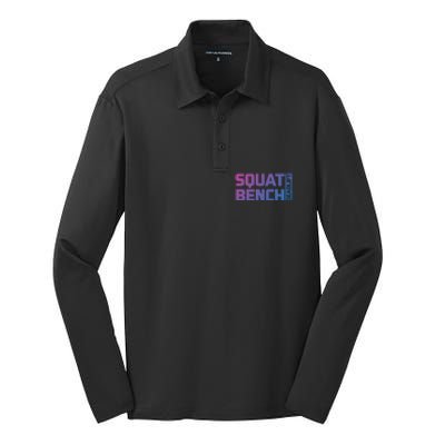 Squat Bench Deadlift Gym Weightlifting Workout Fitness Cute Gift Silk Touch Performance Long Sleeve Polo