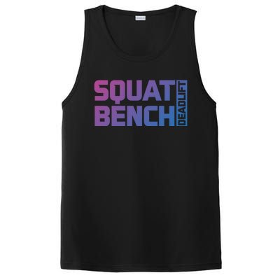 Squat Bench Deadlift Gym Weightlifting Workout Fitness Cute Gift PosiCharge Competitor Tank